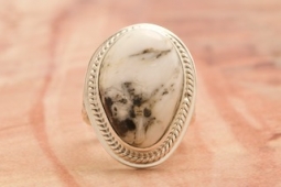 Genuine White Buffalo Turquoise Native American Ring